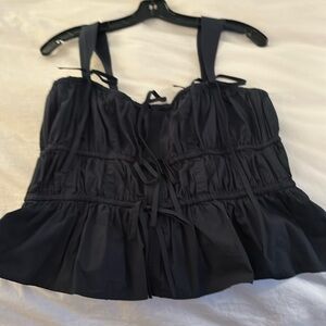 Excellent condition navy Ulla Johnson peplum top - absolutely beautiful